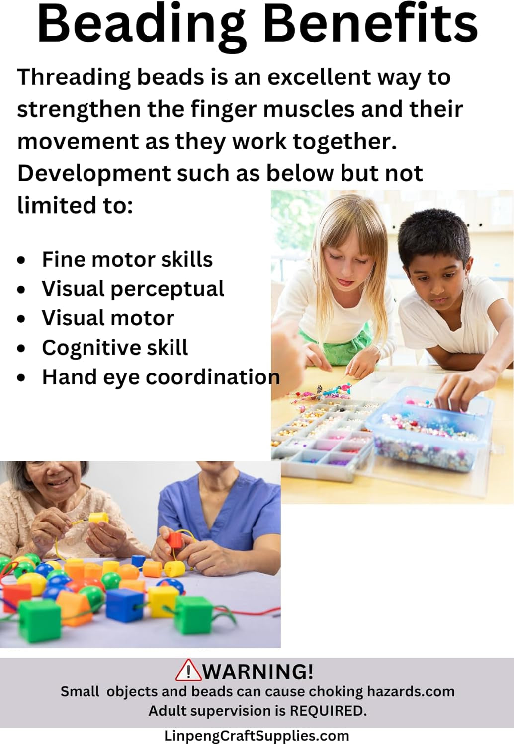 Crystal & Pearl Beads Rosary DIY Kit, Turquoise Blue