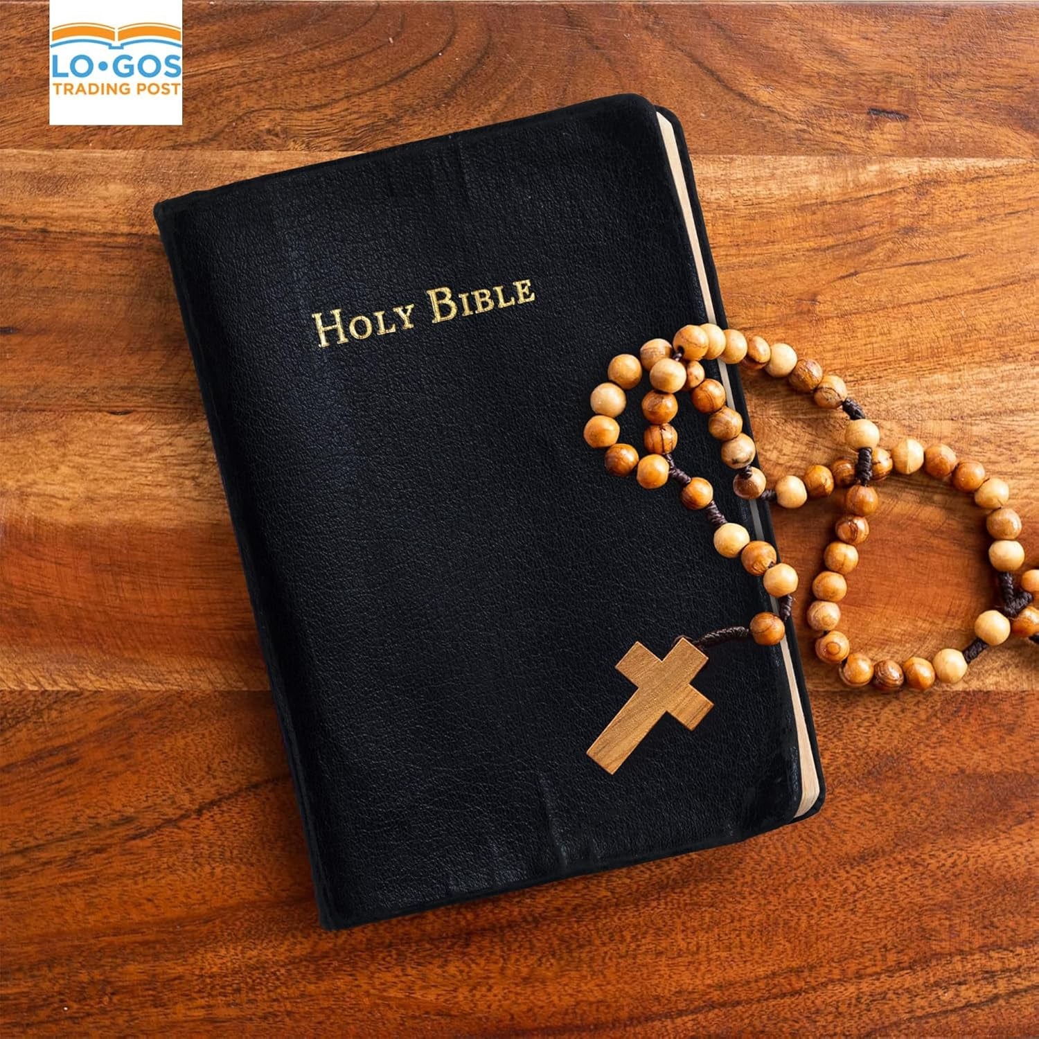 Certified Olive Wood Bulk Catholic Rosary Beads from Israel, Pack of 10, Wooden Dangling Cross Pendant, Large Beads, for Men and Women, Baptism, First Communion, & Confirmation, Rosarios Catolicos