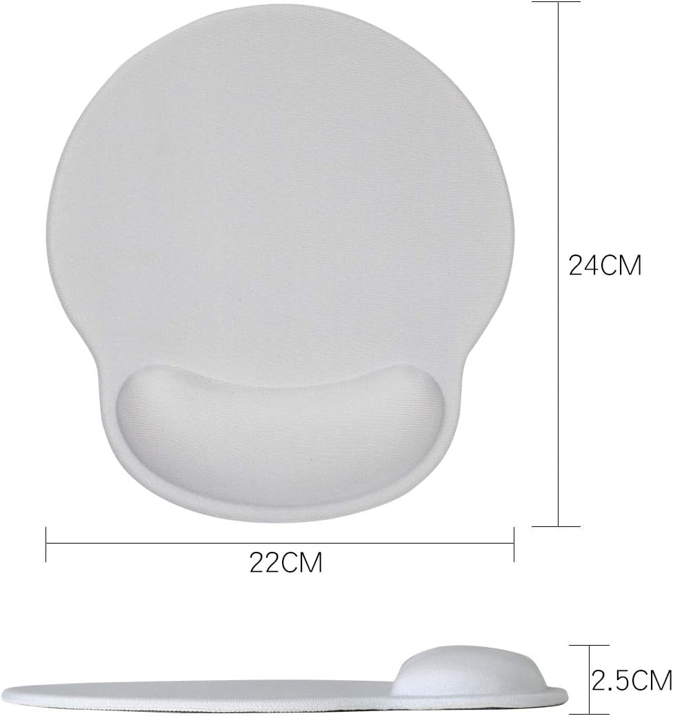 Ergonomic Keyboard Mouse Pad Wrist Rest Support Set for Laptop/Computer/Desktop,Memory Foam Hand Rest Wrist Cushion for Gaming/Office,Lightweight Comfortable & Pain Relief (Greyish White)