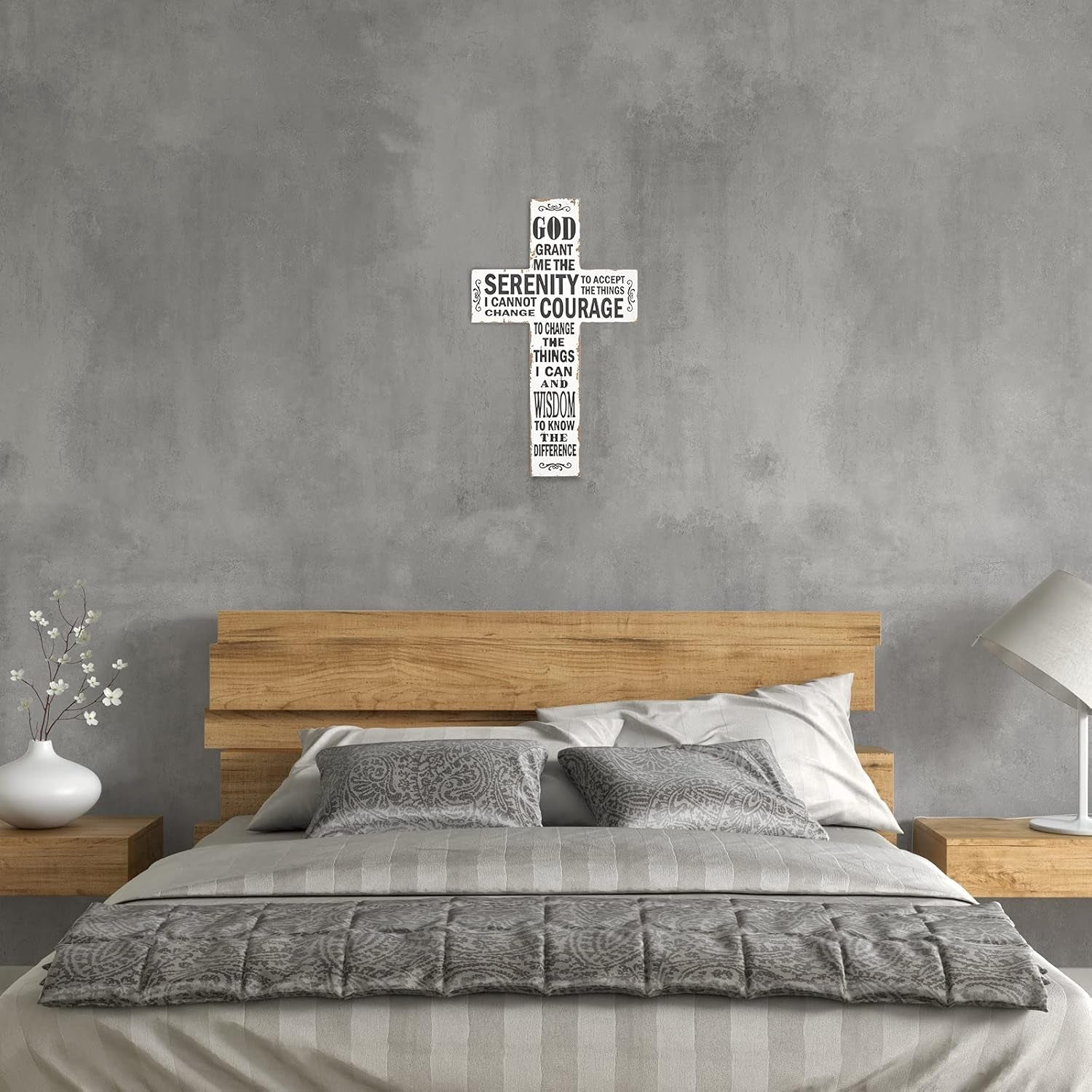 Crucifix (5 Inch, White Black)