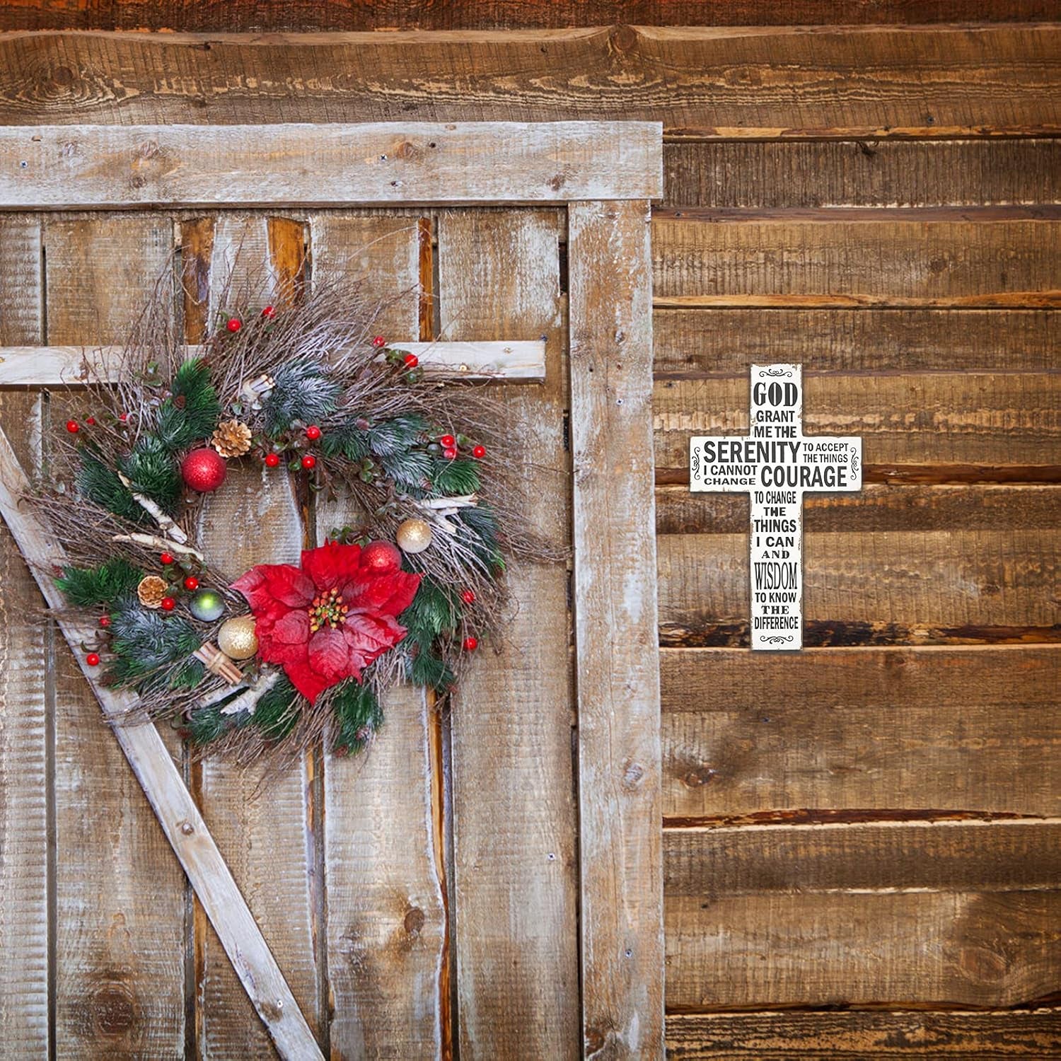 Crucifix (5 Inch, White Black)