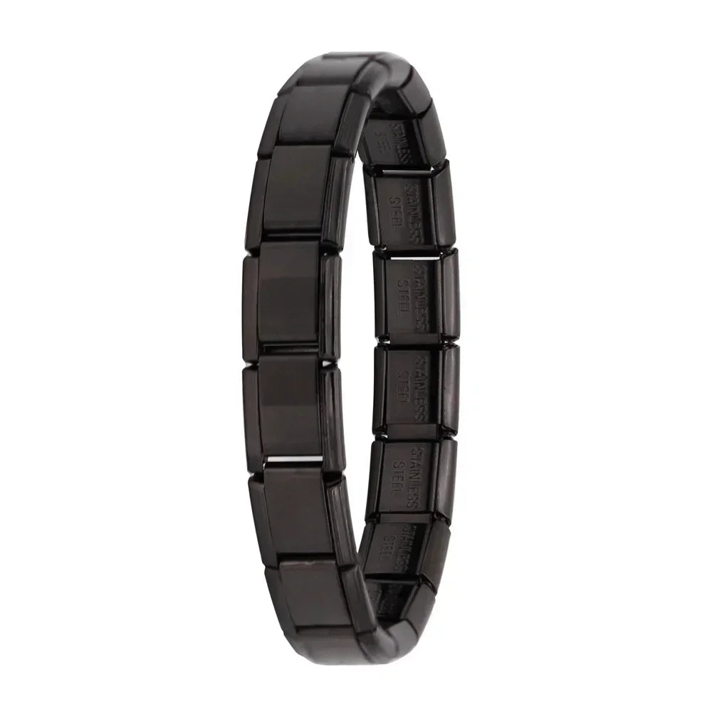 New Women'S Jewelry 9Mm Width Itanlian Elastic Charm Bracelet Fashion Stainless Steel Bangle ST-