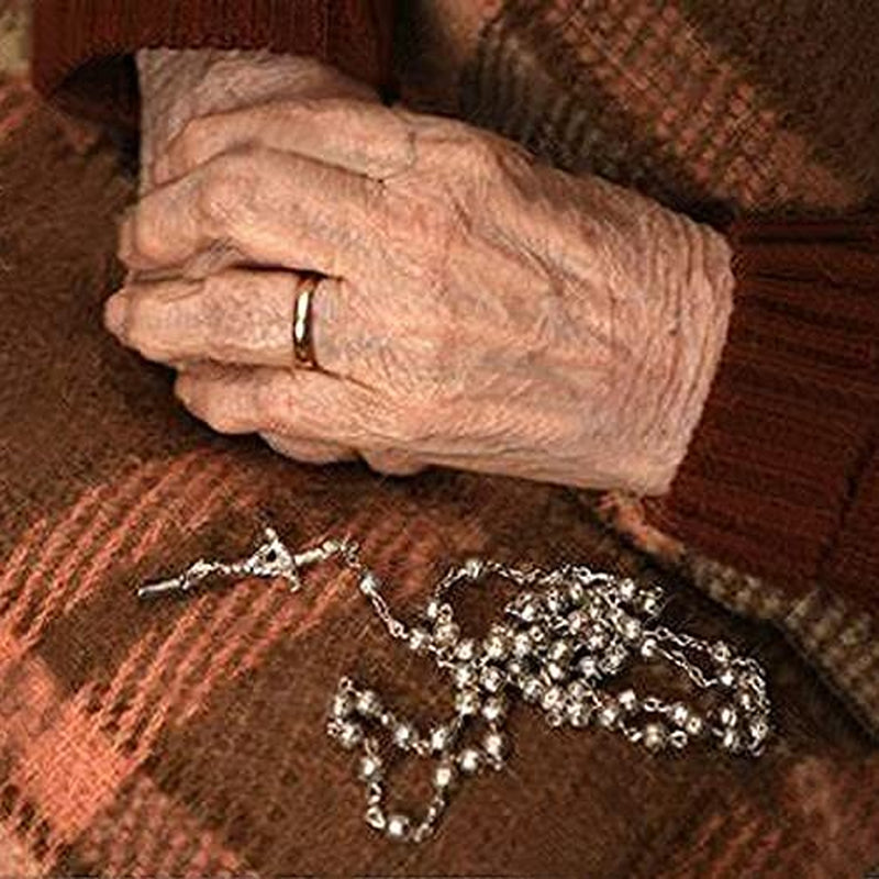 CMC Rosary Beads Catholic for Woman - Pink Natural Real Pearl Rosary Beads,