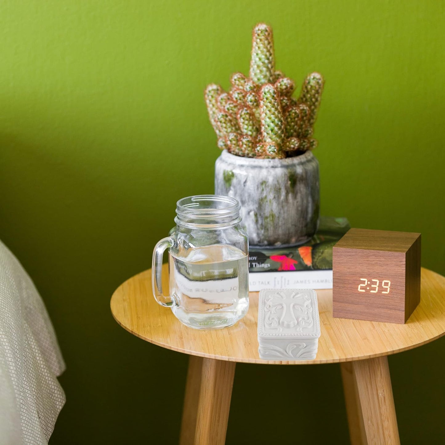 White Porcelain Cross Rosary Jewelry Box (Rectangle)