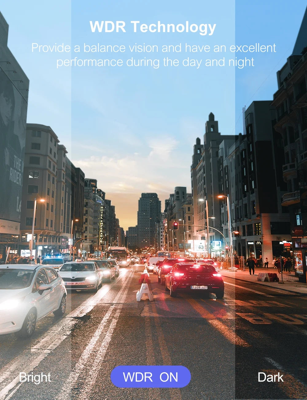 Dash Cam Front and Rear, 1080P Dual 3" Car Camera, Parking Monitor, Loop Recording