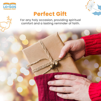 Deluxe Holding Cross Prayer Cross for Hand W/ Gift Box - Holy Land Olive Wood Cross - Large Comfort Cross Pocket Cross, Meditation Booklet & Authenticity Certificate - Christian Gift for Prayer