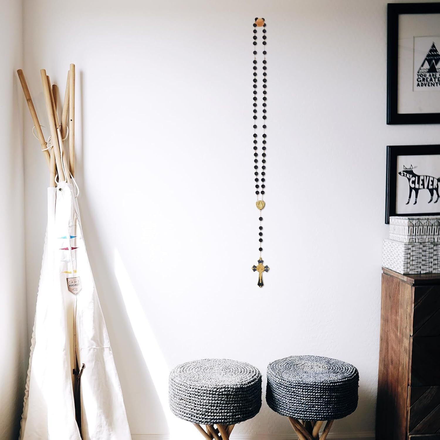 KOMI Catholic Rosary Beads for Men Holy Prayer Beads Rosary Necklace With