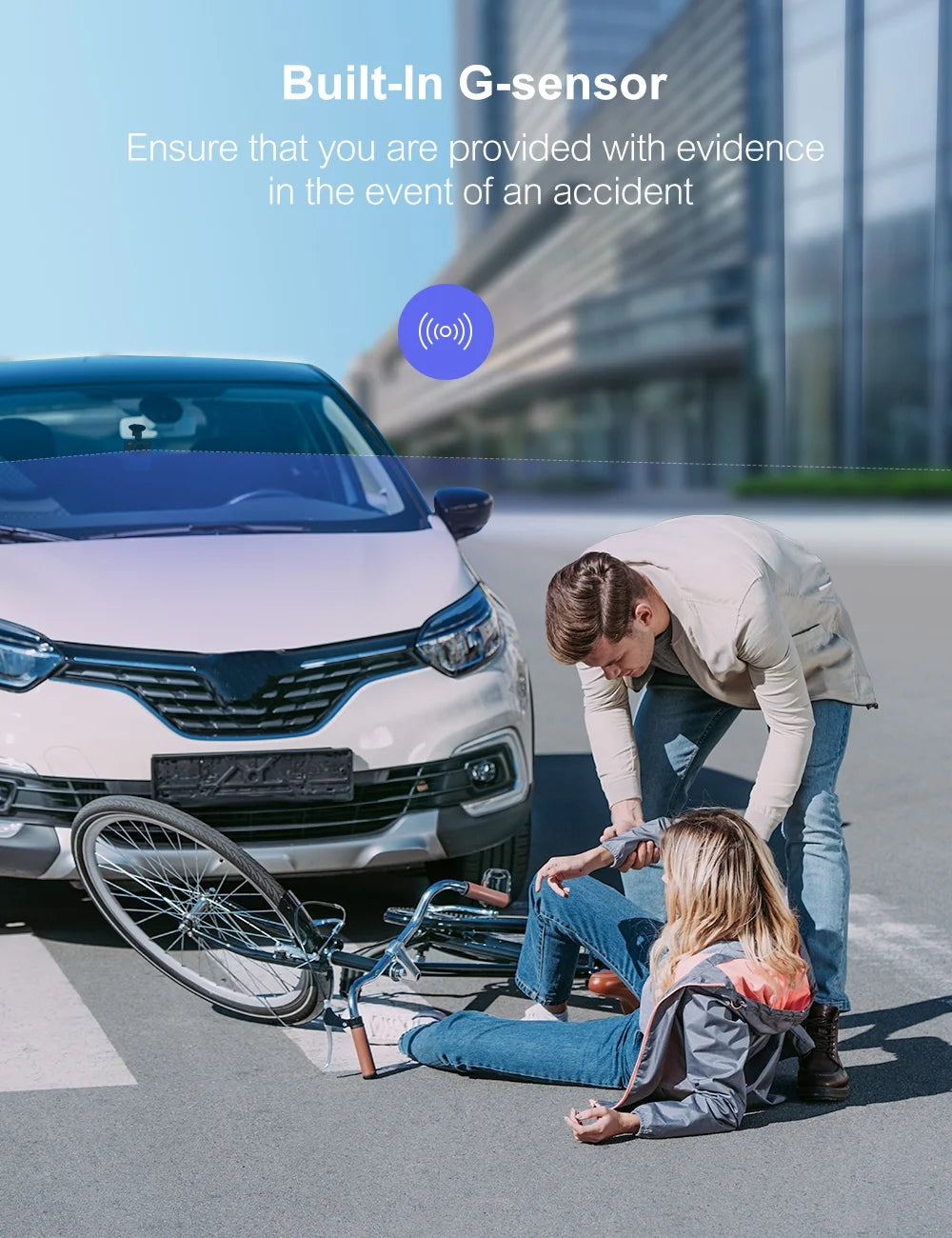 Dash Cam Front and Rear, 1080P Dual 3" Car Camera, Parking Monitor, Loop Recording